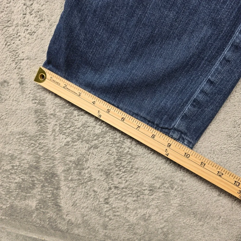 BKE Tyler Mens Distressed Straight Leg Jeans 38R Blue Button Fly ABM4298‎